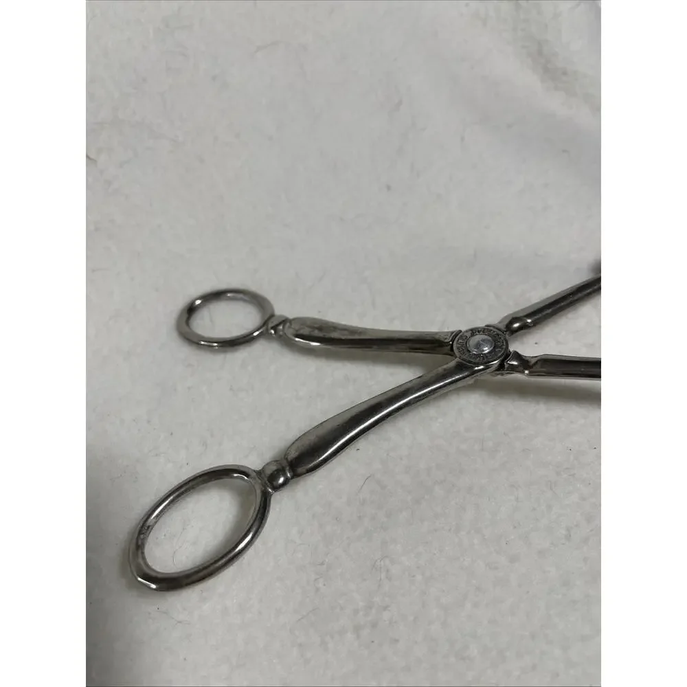 Vintage Leonard Silver Plated Serving Tongs Made In Italy